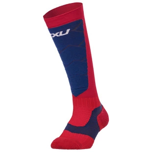 2XU Womens Elite Alpine X:Lock Compression Socks (Navy/Red)