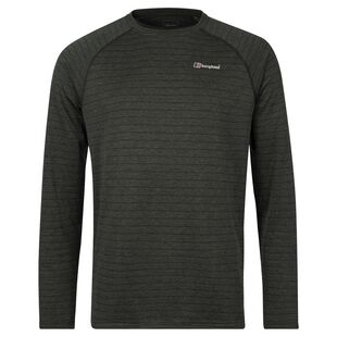 Berghaus Mens Thermal Long Sleeve Tech Baselayer Crew Top Black Carbo
