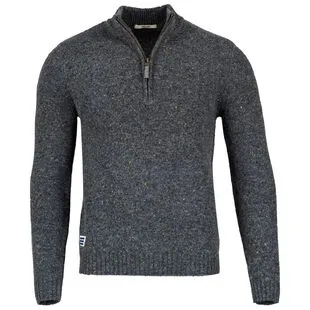 Fashion Sweaters Short Sleeve Sweaters Opus Short Sleeve Sweater light grey flecked casual look 