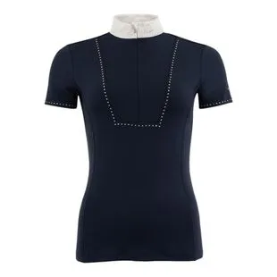 Chemise Kingsland Tech Show Princesse – Manches Courtes – Bleu Marine Scintillant – Taille L