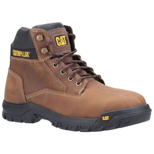Caterpillar Workwear Mens Median S3 Lace Up Safety Boot (Brown) | Spo