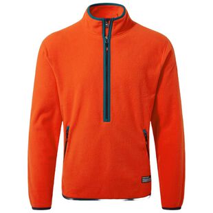 Pull Polaire Homme Craghoppers Rouge/orange, 1/4 Zip, Taille L – Bon état, Lire Description