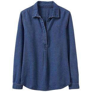 Womens denim popover shirt Clearance