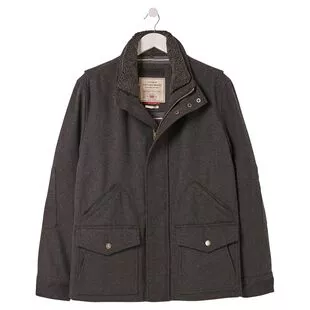 FatFace Mens Broadsands Wax look Jacket Charcoal Sportpursuit