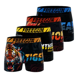 FREEGUN Lot De 4 Boxers Garçon En Coton Dynamic Tom