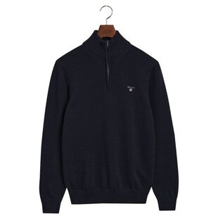 Gant Mens Casual Half Zip Pullover Evening Blue Sportpursuit