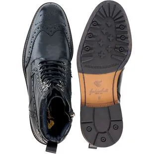 Mens black brogue boots uk store