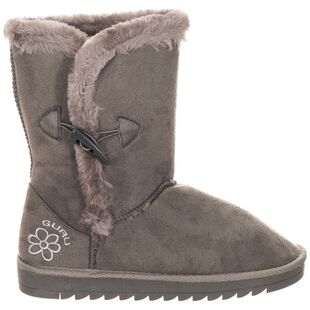 Guru Womens Winter Fluffy Boots (Grey) | Sportpursuit.com
