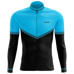 HUUB Mens CC Long Sleeve Thermal Cycling Jersey (Blue) | Sportpursuit.