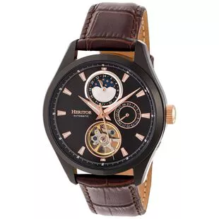 Heritor Mens Kingsley Watch Black Silver Silver Sportpursuit