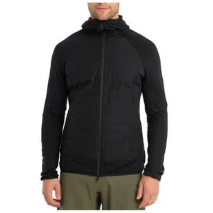 Icebreaker Homme Sweat Noir Zip Col Roulé - Mérinos Bio Taille S - Neuf