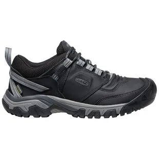 Keen Mens Ridge Flex WP Hiking Shoes (Black/Magnet) | Sportpursuit.com
