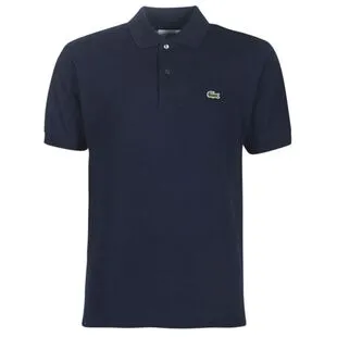 Lacoste Mens Plain Polo Shirt (Navy) | Sportpursuit.Com