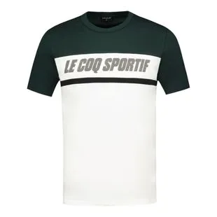 T-shirt Homme Le Coq Sportif Gris Logo Imprimé - Taille L 100% Coton - Neuf Avec étiquettes