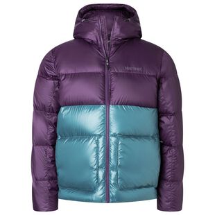 Marmot Mens Guides Hooded Down Jacket (Purple Fig/Moon River 
