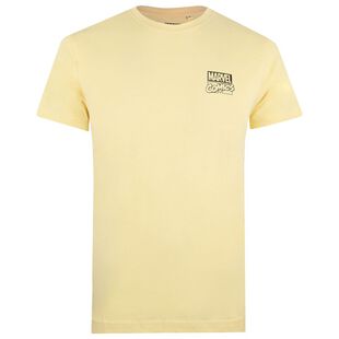 完璧すぎるが故三度も Marvel Mens Tokyo Web Slinger T-Shirt (Yellow Haze アメコミ