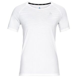 Aan boord Buurt zege Odlo Womens Essential Print Short Sleeve Top (White/Graphic) | Sportpu