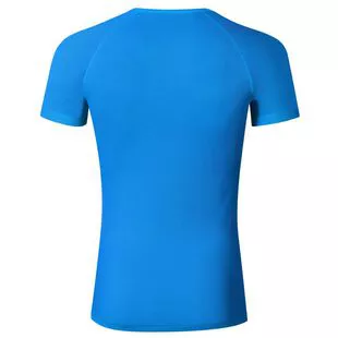 ODLO CREW NECK SEAMLESS ELEMENT - Print T-shirt - blue aster melange/blue 