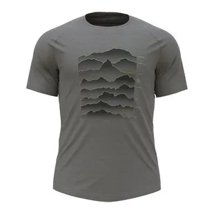 ISOBAA Mens Merino 150 Mountains T-Shirt (Smoke)