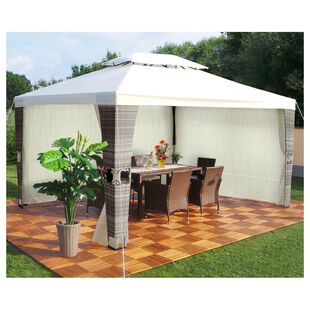Swing Harmonie Royal Rattan Gazebo LED 3 x 4m With