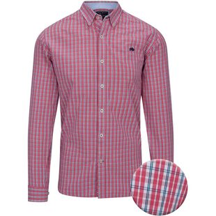 Raging Bull Mens Poplin Shirt (Vivid Pink) | Sportpursuit.com