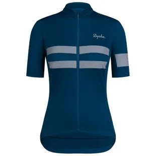 Rapha Womens Core Long Sleeve Jersey (Grey Blue/White