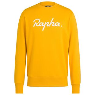 Rapha Mens Logo Sweatshirt (Dark Yellow/White
