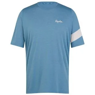 Rapha Mens Explore Zip Neck Technical T-Shirt (Teal/Dark