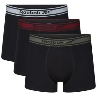 Reebok Mens Wiggins Sports Briefs 3 Pack Black Sportpursuit