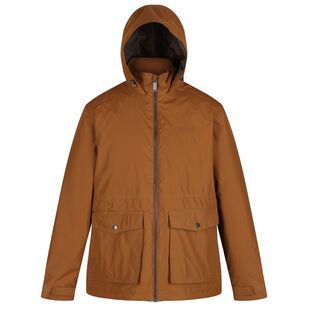 Regatta Mens Hebson Waterproof Jacket Brown Tan Sportpursuit