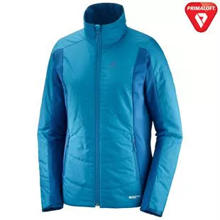 Salomon Womens Drifter Mid Hooded Jacket Medieval Blue Sportpursui