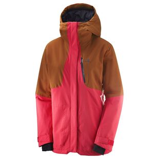 Salomon Womens QST Snow Jacket Hibiscus Umber Sportpursuit