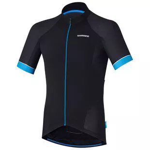 Shimano Mens Escape Jersey Black Blue Sportpursuit