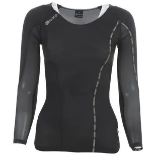 Skins Womens RY400 Compression Long Sleeve Top (Black)