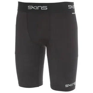 Skins Mens DNAmic Force Half Tights Black Sportpursuit