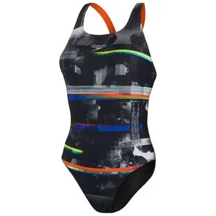 Speedo Womens Opalweb Swimsuit Blue Sportpursuit