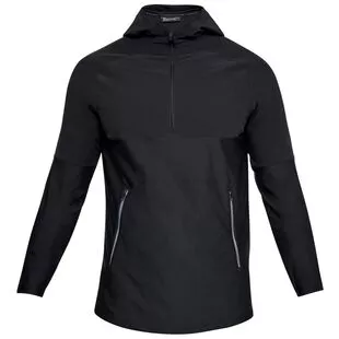 Under Armour Mens Threadborne Vanish Popover Jacket Black