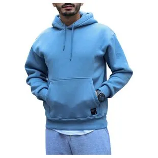 Valiberta Mens Hooded Kangaroo Pocket Hoodie Light Blue