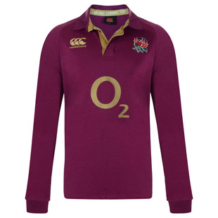 Maillot De Rugby Vintage Angleterre 2012-2013 Canterbury - Taille L, Couleur Grenat, Manches Longues - Occasion