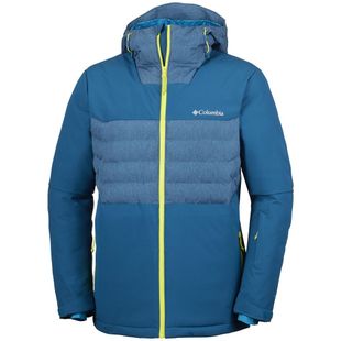 Columbia Mens White Horizon Hybrid Ski Jacket Phoenix Blue Dark Compa