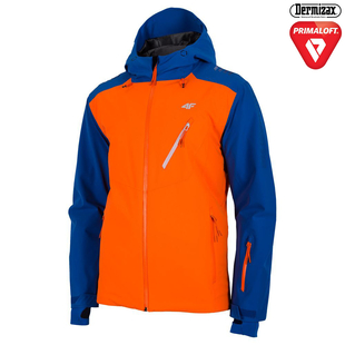 4F Mens KUMN013 Ski Jacket (Blue/Orange 