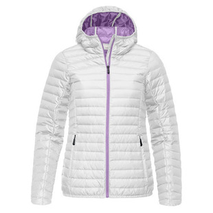 Kjus Womens Cypress Hooded Down Jacket White Allium Sportpursuit.c