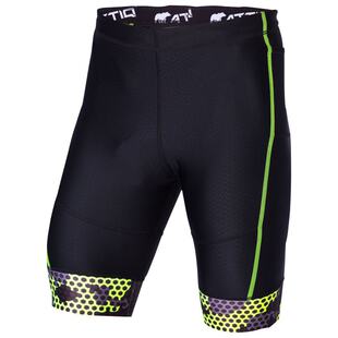 Attiq Mens Expert XT Compression Shorts Black Yellow Grey Sportpur