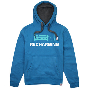 Plain Lazy Mens Recharging Hoodie Sapphire Sportpursuit
