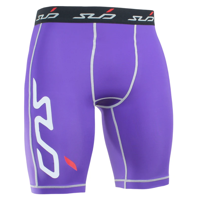 SubSports Mens DUAL Compression Shorts Purple Sportpursuit