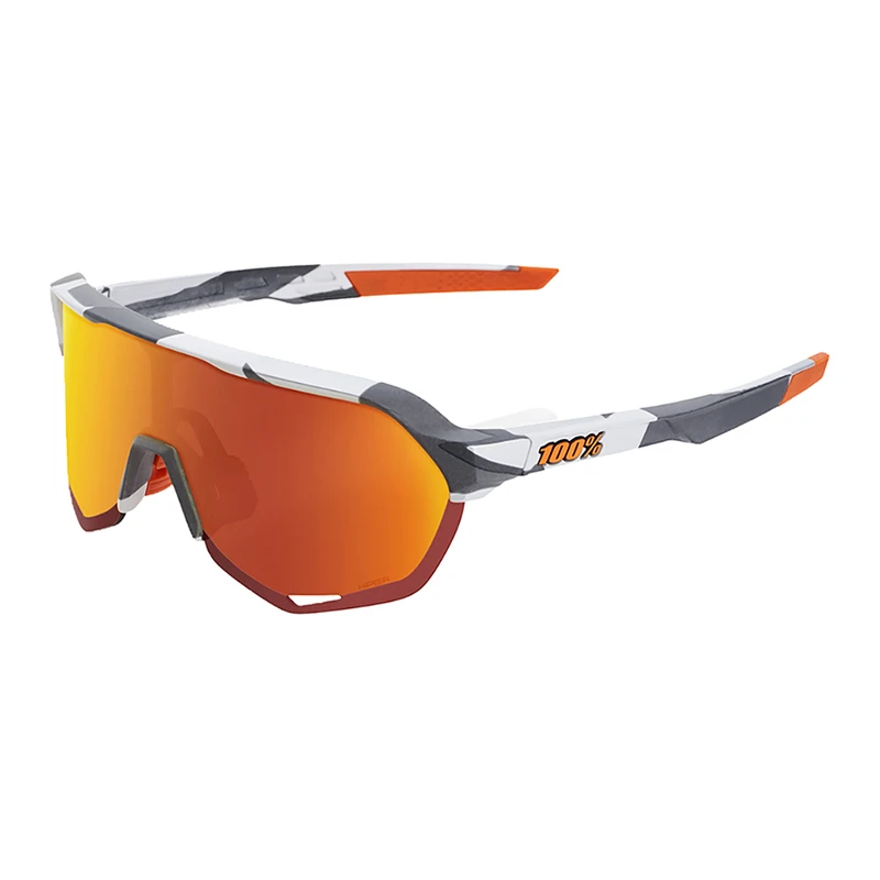 Lunettes De Sport 100% S2 - Gris Doux TACT, Verres Fumés Gris - Fabriqué En Italie