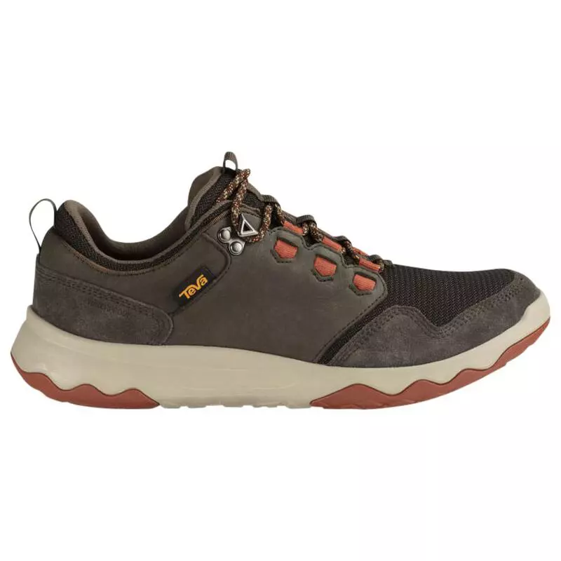 Teva Mens Arrowood Waterproof Shoes Black Olive Fired Brick Sportp