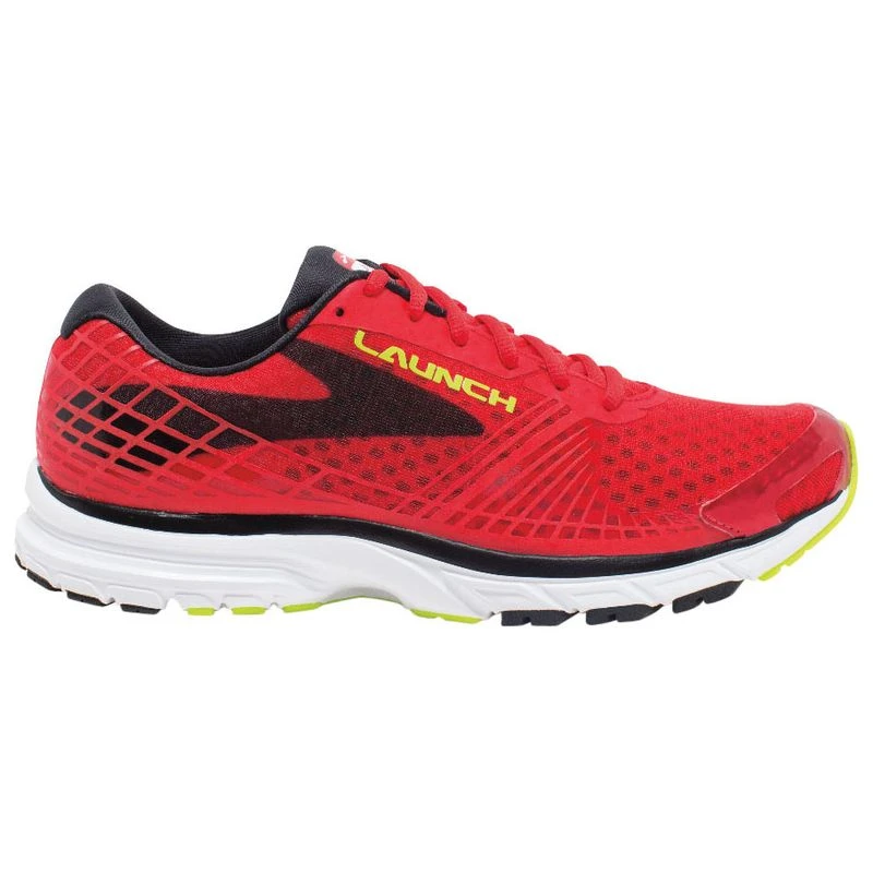 Brooks Mens Launch 3 Shoes High Risk Red Black Nightlife Sportpurs