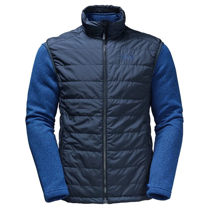 Jack Wolfskin Mens Caribou Glen Gilet Fleece Jacket Night Blue S