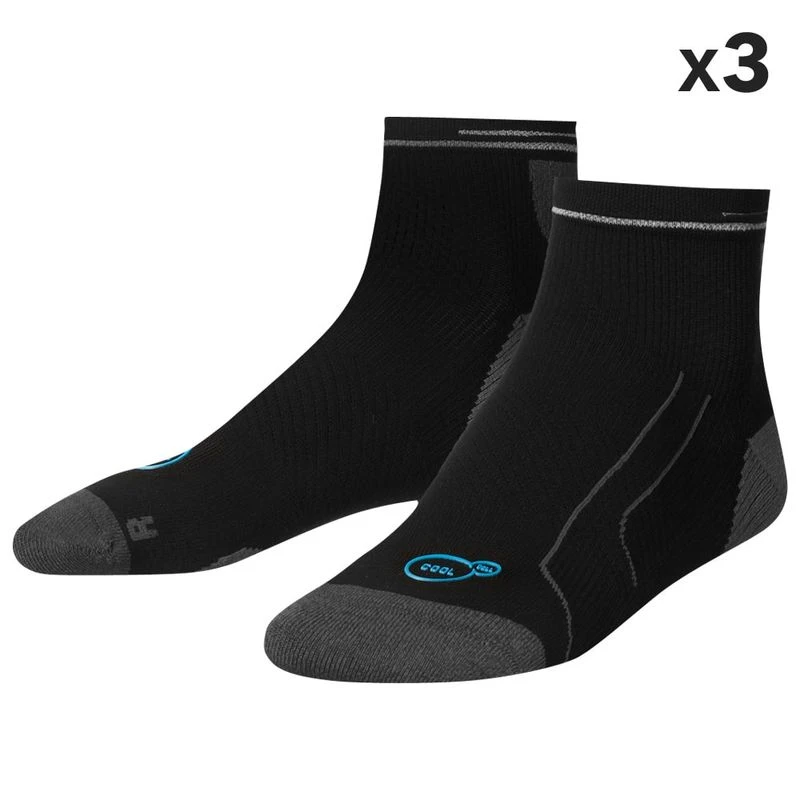 Cell Light Quarter Reflective Socks (3 Pack - Black)